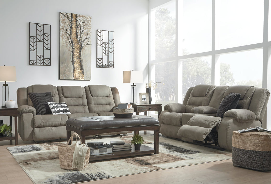 McCade Reclining Loveseat with Console - World Furniture Gallery (Newark, CA)