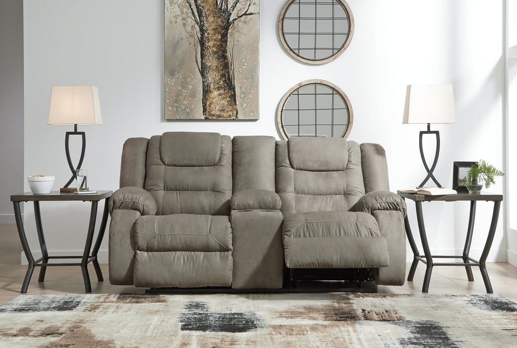 McCade Reclining Loveseat with Console - World Furniture Gallery (Newark, CA)