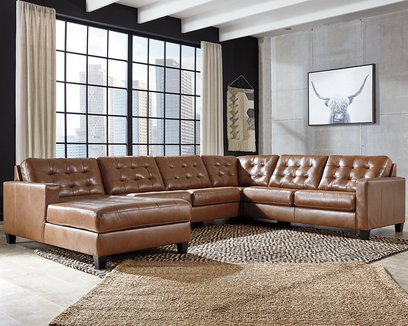 Baskove Sectional with Chaise - World Furniture Gallery (Newark, CA)