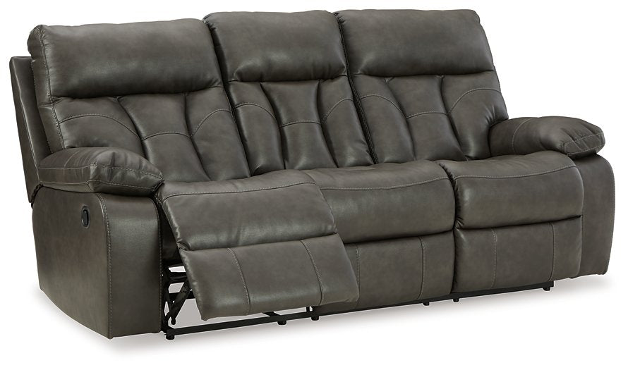 Willamen Reclining Sofa with Drop Down Table - World Furniture Gallery (Newark, CA)