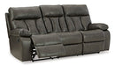 Willamen Reclining Sofa with Drop Down Table - World Furniture Gallery (Newark, CA)