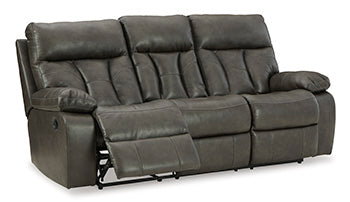 Willamen Reclining Sofa with Drop Down Table - World Furniture Gallery (Newark, CA)