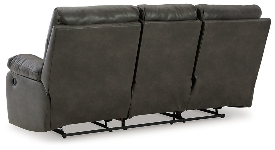 Willamen Reclining Sofa with Drop Down Table - World Furniture Gallery (Newark, CA)