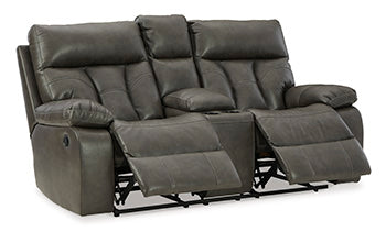 Willamen Reclining Loveseat with Console - World Furniture Gallery (Newark, CA)