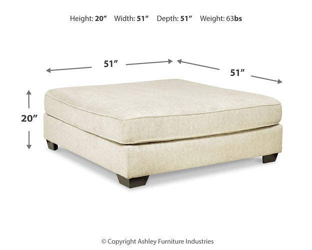 Rawcliffe Oversized Accent Ottoman - World Furniture Gallery (Newark, CA)