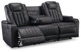 Center Point Reclining Sofa with Drop Down Table - World Furniture Gallery (Newark, CA)