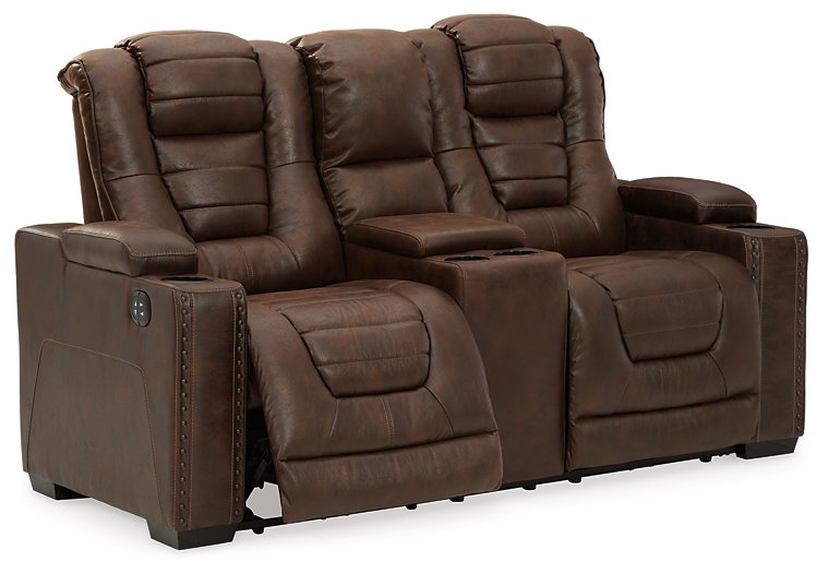 Owner's Box Power Reclining Loveseat with Console - World Furniture Gallery (Newark, CA)