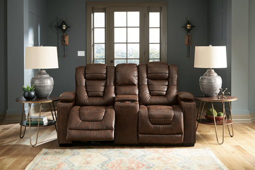 Owner's Box Power Reclining Loveseat with Console - World Furniture Gallery (Newark, CA)