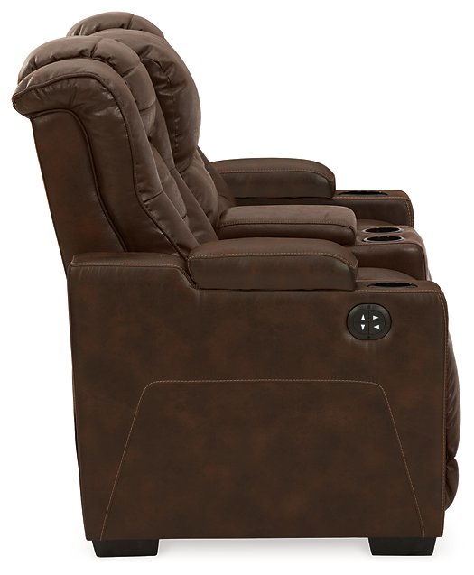 Owner's Box Power Reclining Loveseat with Console - World Furniture Gallery (Newark, CA)