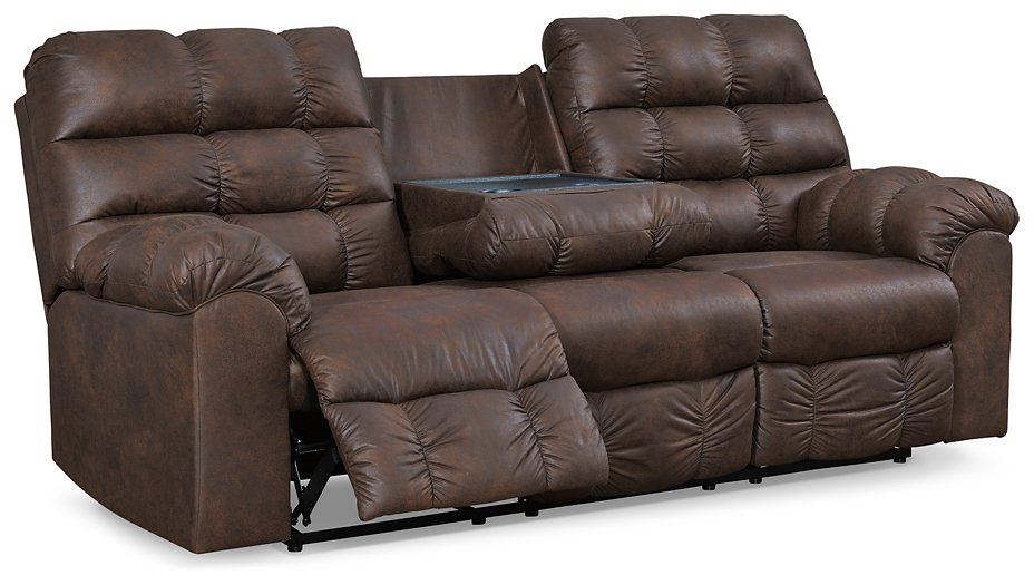 Derwin Reclining Sofa with Drop Down Table - World Furniture Gallery (Newark, CA)