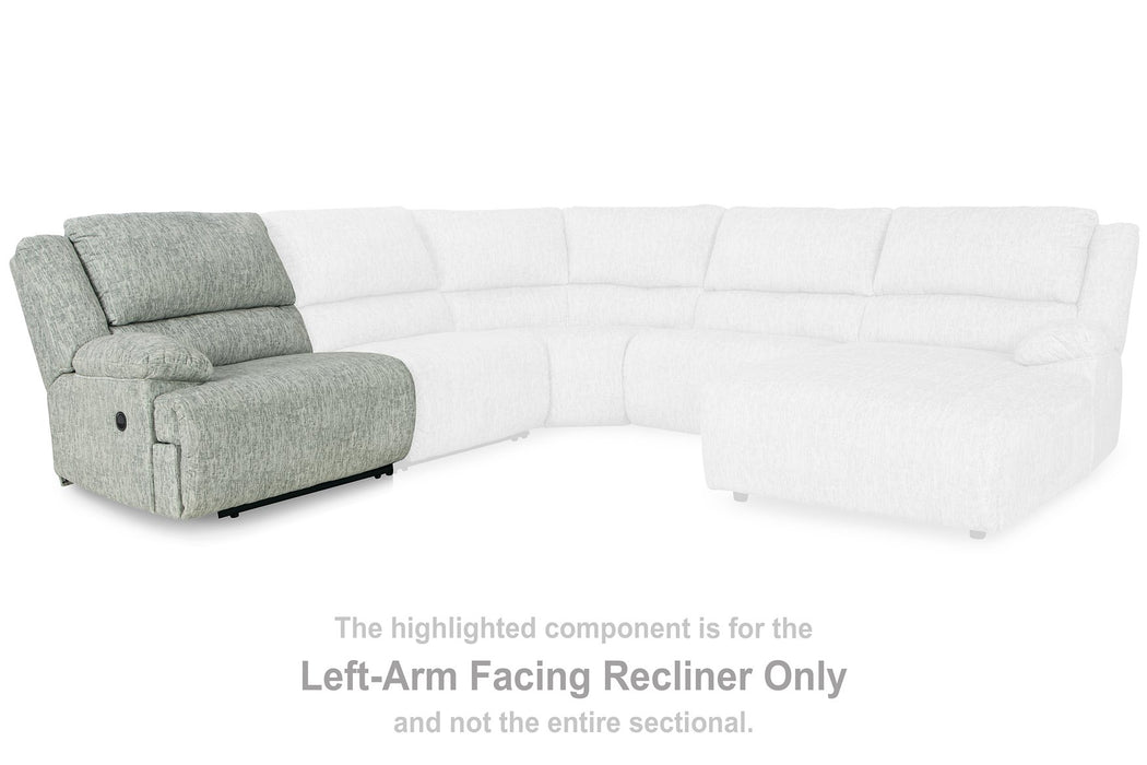 McClelland Reclining Sectional Loveseat with Console - World Furniture Gallery (Newark, CA)