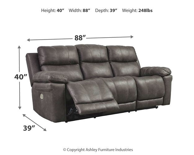 Erlangen Power Reclining Sofa - World Furniture Gallery (Newark, CA)