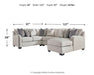 Dellara Sectional with Chaise - World Furniture Gallery (Newark, CA)