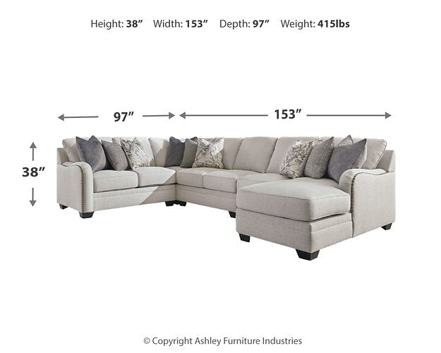 Dellara Sectional with Chaise - World Furniture Gallery (Newark, CA)