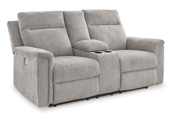 Barnsana Power Reclining Loveseat with Console - World Furniture Gallery (Newark, CA)