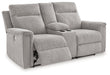 Barnsana Power Reclining Loveseat with Console - World Furniture Gallery (Newark, CA)