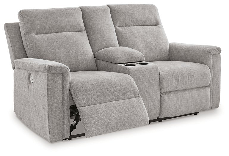 Barnsana Power Reclining Loveseat with Console - World Furniture Gallery (Newark, CA)