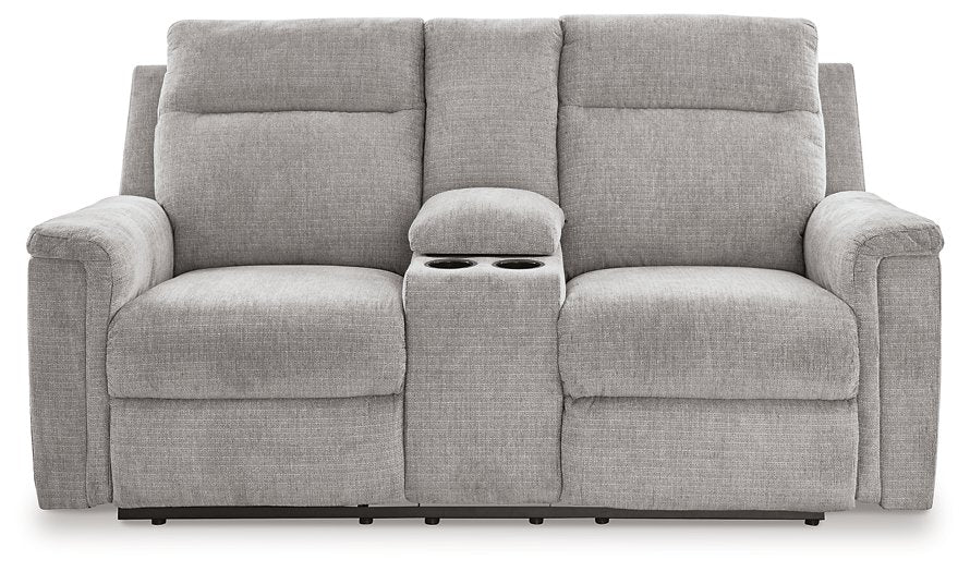 Barnsana Power Reclining Loveseat with Console - World Furniture Gallery (Newark, CA)