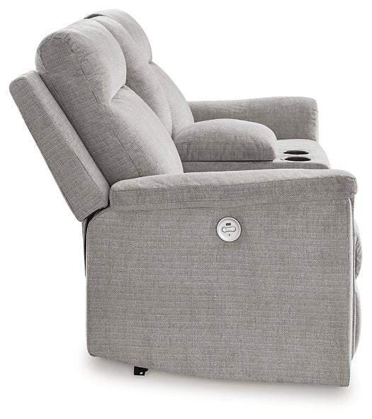 Barnsana Power Reclining Loveseat with Console - World Furniture Gallery (Newark, CA)