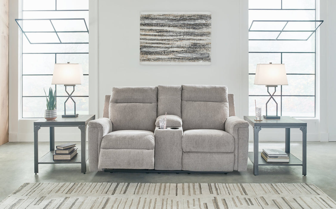 Barnsana Power Reclining Loveseat with Console - World Furniture Gallery (Newark, CA)