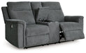 Barnsana Power Reclining Loveseat with Console - World Furniture Gallery (Newark, CA)