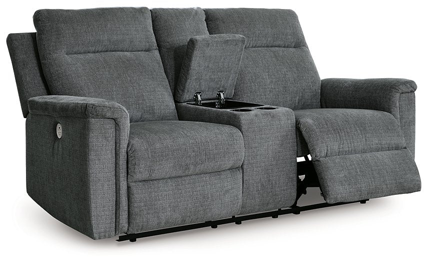 Barnsana Power Reclining Loveseat with Console - World Furniture Gallery (Newark, CA)