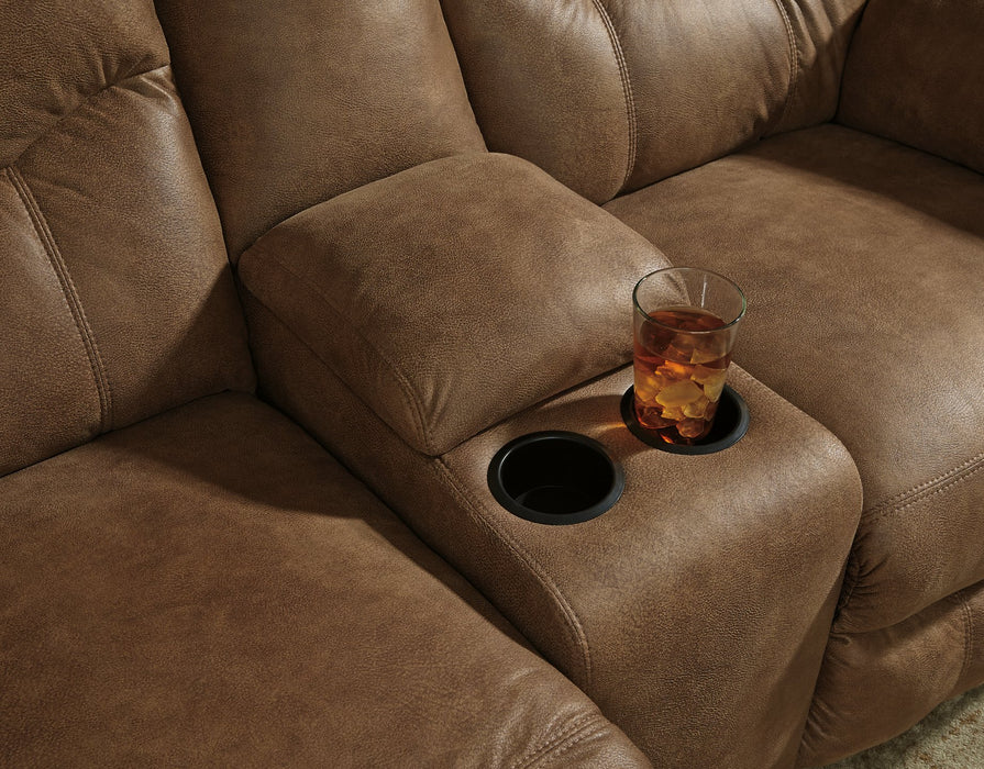 Boxberg Reclining Loveseat with Console - World Furniture Gallery (Newark, CA)