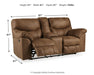 Boxberg Reclining Loveseat with Console - World Furniture Gallery (Newark, CA)