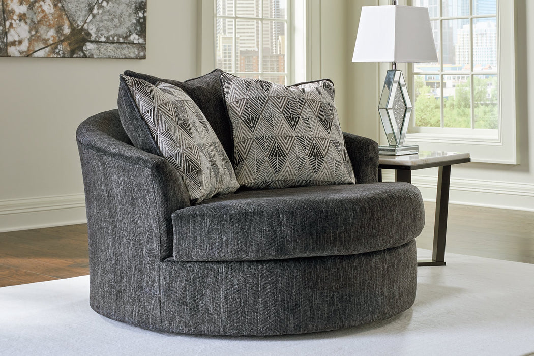 Biddeford Oversized Swivel Accent Chair - World Furniture Gallery (Newark, CA)