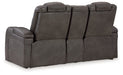 Fyne-Dyme Power Reclining Loveseat with Console - World Furniture Gallery (Newark, CA)