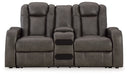 Fyne-Dyme Power Reclining Loveseat with Console - World Furniture Gallery (Newark, CA)