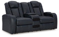 Fyne-Dyme Power Reclining Loveseat with Console - World Furniture Gallery (Newark, CA)