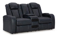 Fyne-Dyme Power Reclining Loveseat with Console - World Furniture Gallery (Newark, CA)