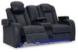 Fyne-Dyme Power Reclining Loveseat with Console - World Furniture Gallery (Newark, CA)