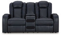 Fyne-Dyme Power Reclining Loveseat with Console - World Furniture Gallery (Newark, CA)