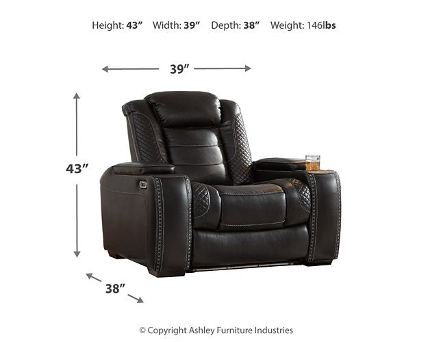 Party Time Power Recliner - World Furniture Gallery (Newark, CA)