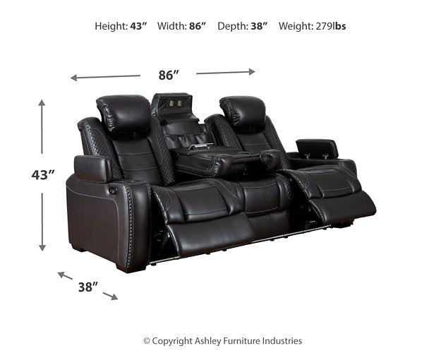 Party Time Power Reclining Sofa - World Furniture Gallery (Newark, CA)