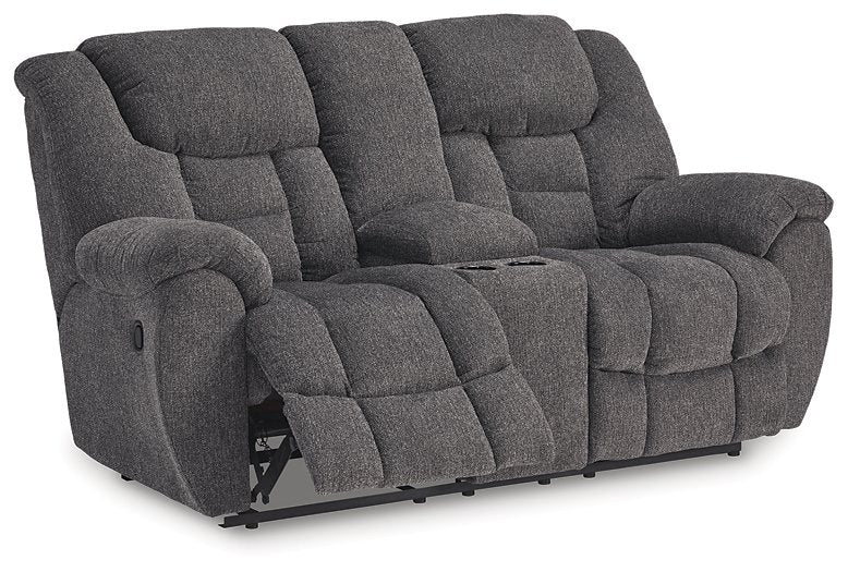 Foreside Reclining Loveseat with Console - World Furniture Gallery (Newark, CA)