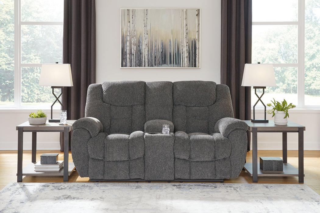 Foreside Reclining Loveseat with Console - World Furniture Gallery (Newark, CA)