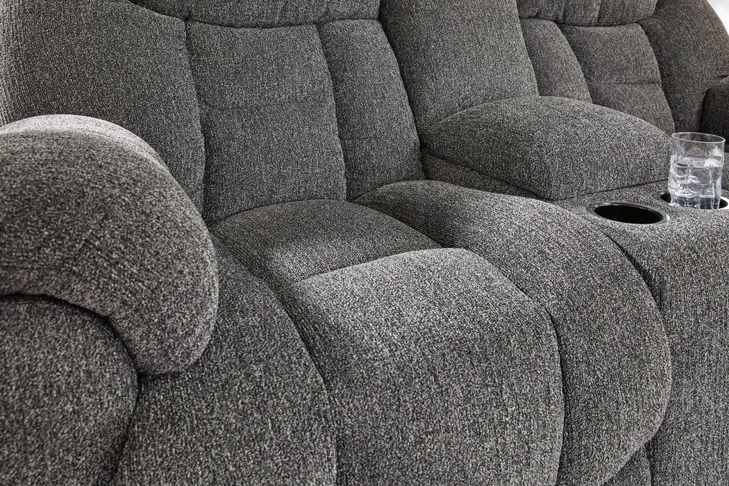 Foreside Reclining Loveseat with Console - World Furniture Gallery (Newark, CA)