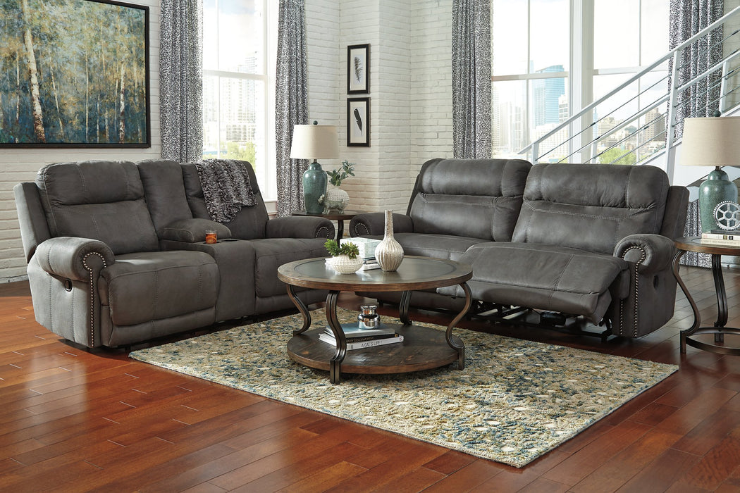 Austere Reclining Loveseat with Console - World Furniture Gallery (Newark, CA)