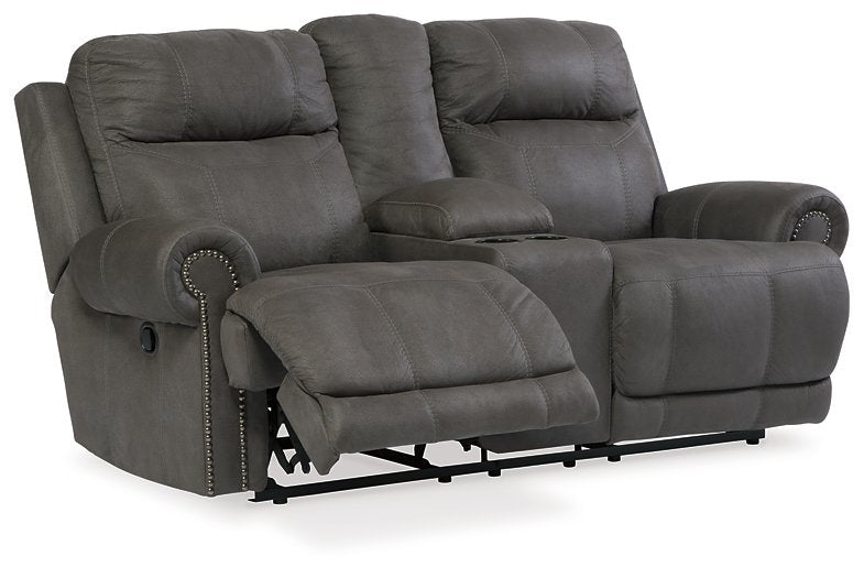 Austere Reclining Loveseat with Console - World Furniture Gallery (Newark, CA)