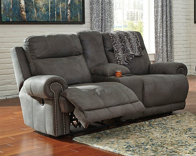 Austere Reclining Loveseat with Console - World Furniture Gallery (Newark, CA)