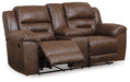 Stoneland Reclining Loveseat with Console - World Furniture Gallery (Newark, CA)