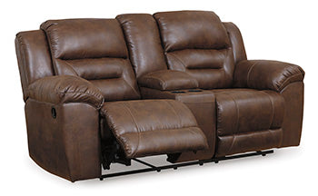 Stoneland Reclining Loveseat with Console - World Furniture Gallery (Newark, CA)