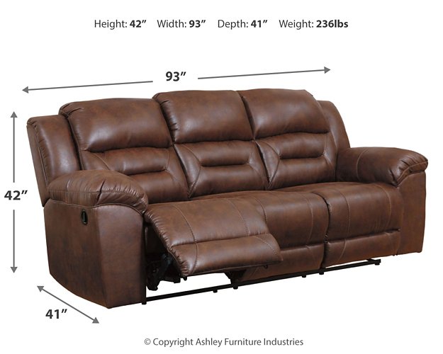 Stoneland Reclining Sofa - World Furniture Gallery (Newark, CA)