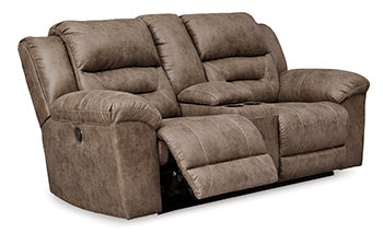 Stoneland Power Reclining Loveseat with Console - World Furniture Gallery (Newark, CA)