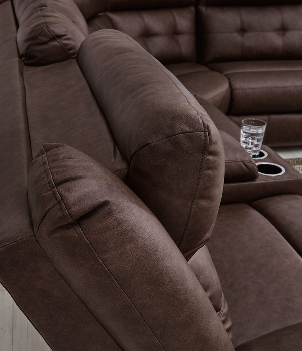 Punch Up Power Reclining Sectional - World Furniture Gallery (Newark, CA)