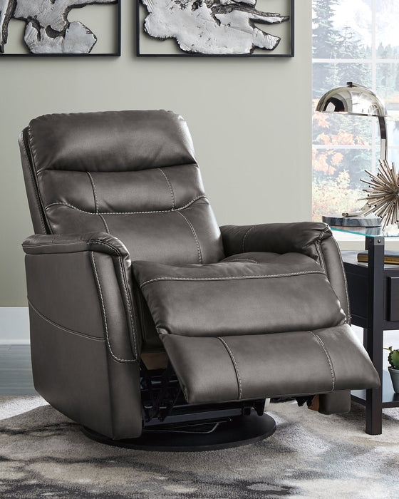 Riptyme Swivel Glider Recliner - World Furniture Gallery (Newark, CA)