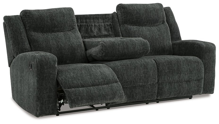 Martinglenn Reclining Sofa with Drop Down Table - World Furniture Gallery (Newark, CA)